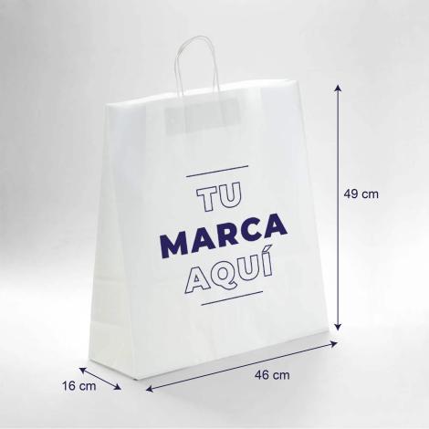 Bolsas de papel impresas en flexografía 46x49x16