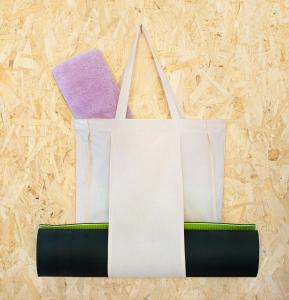 Bolsas de algodón orgánico para yoga 150 g 40x40x10. Fabricadas por mujeres en riesgo de exclusión social