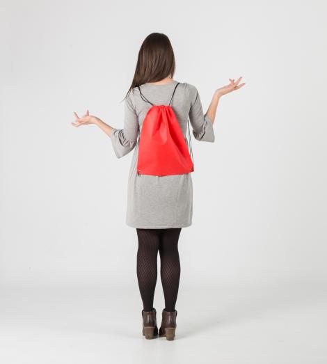 Mochila de cuerdas roja 36x42