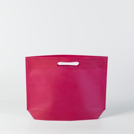 Bolsas de tela con asas en forma de troquel fucsia