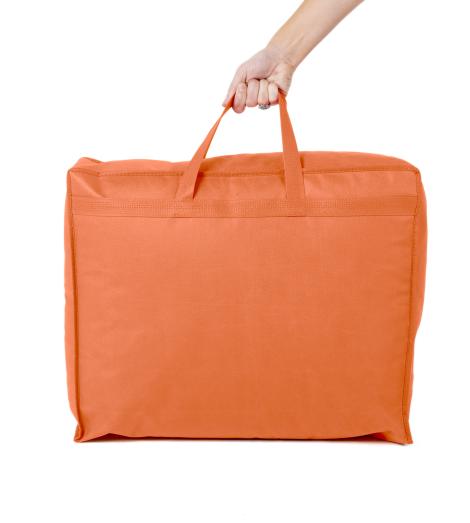 Bolsa para guardar edredones de color naranja 60x50x20