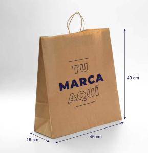 Bolsas de papel kraft baratas 46x49x16