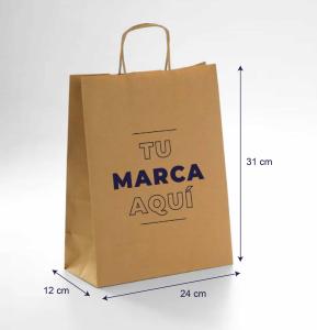 Bolsas de papel kraft baratas 24x31x12